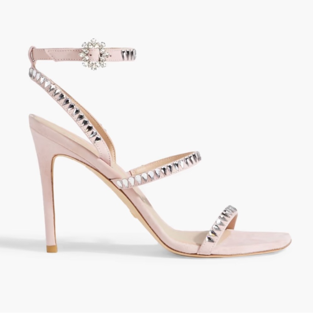 NEW IN BOX! STUART WEITZMAN EU 39
Gem Cut 100 crystal-embellished sandal pink 9